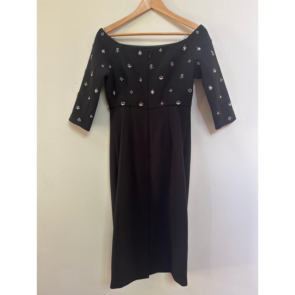 Sachin & Babi NWT Fatima Off-The-Shoulder Midi Dress Size 2 Embellished Classic - Picture 4 of 9